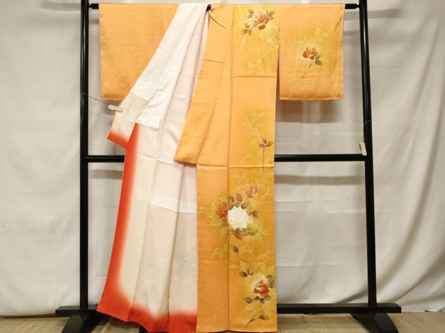 平和屋着物■訪問着 枝花文 暈し染め 正絹 逸品 未使用 CABF9812ev