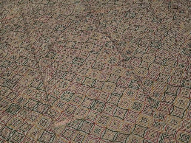 平和屋着物■上質なお召 七宝文 正絹 逸品 CABF9823ev