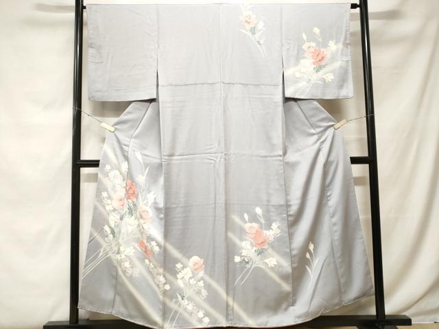 平和屋着物■訪問着 刺繍 枝花文 暈し染め 正絹 逸品 CABF9827ev