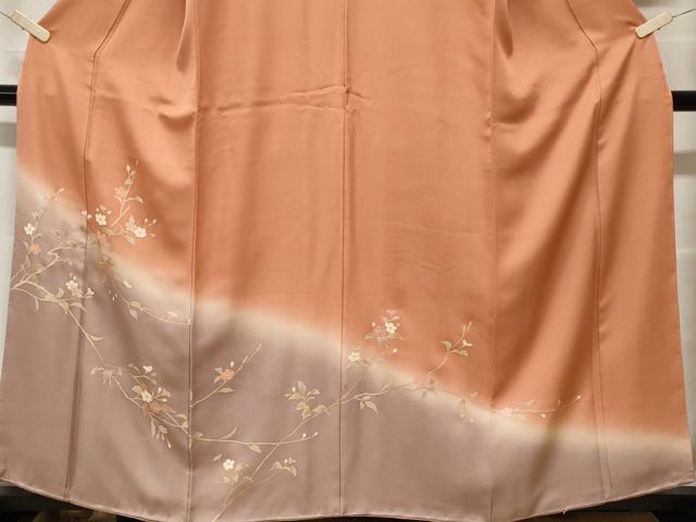 平和屋着物■訪問着 枝花文 暈し染め 金彩 正絹 逸品 未使用 CABF9831ev
