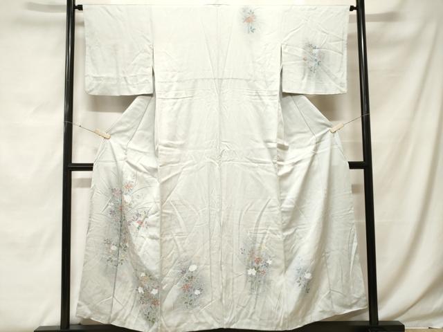 平和屋着物■訪問着 流水枝花文 暈し染め 正絹 逸品 CABF9837ev
