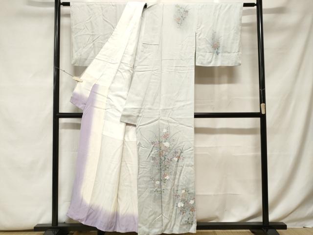 平和屋着物■訪問着 流水枝花文 暈し染め 正絹 逸品 CABF9837ev