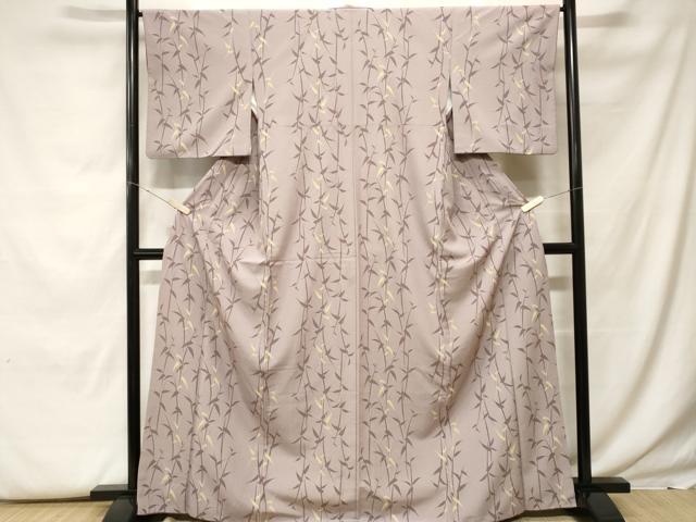 平和屋着物■小紋 枝葉文 洗える着物 CABF9850ev