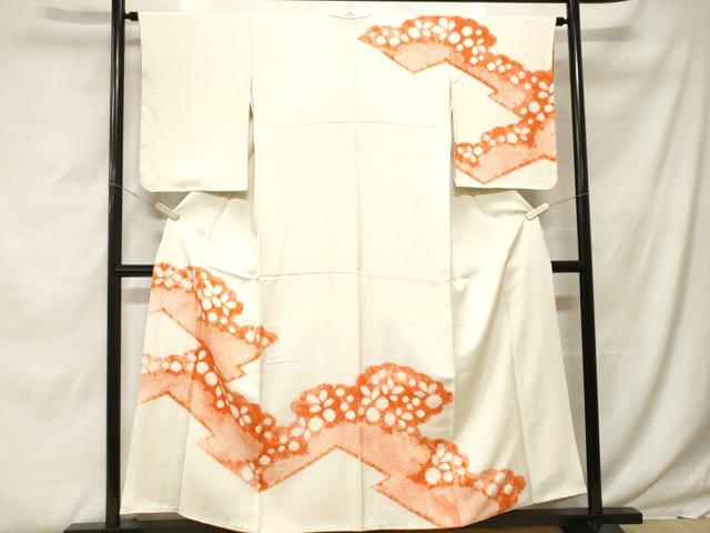 平和屋着物■訪問着 絞り 雲取り花文 正絹 逸品 CABF9856ev