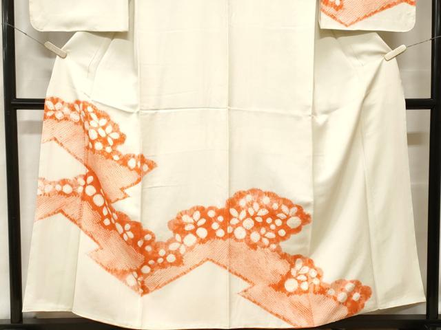 平和屋着物■訪問着 絞り 雲取り花文 正絹 逸品 CABF9856ev