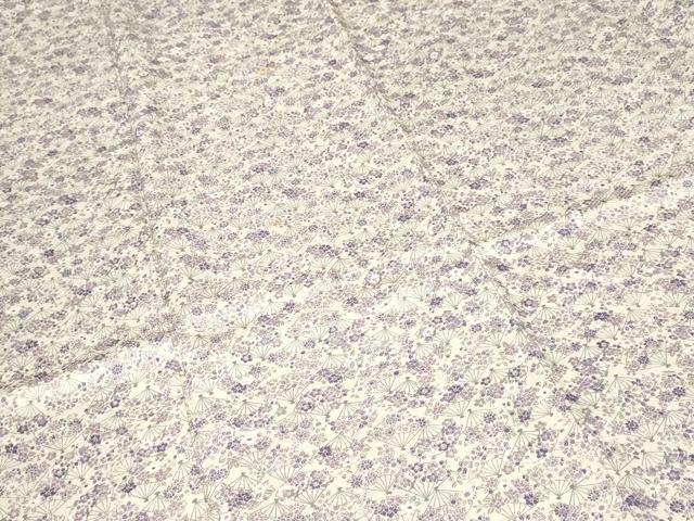 平和屋着物■上質な小紋 扇面花尽くし文 正絹 逸品 CABF9857ev
