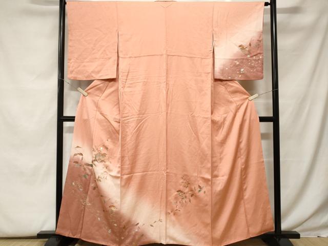 平和屋着物■中国三大刺繍 スワトウ刺繍 訪問着 螺鈿 蔦の葉草花文 暈し染め 金銀彩 鈴乃屋扱い 正絹 逸品 CABF9864ev
