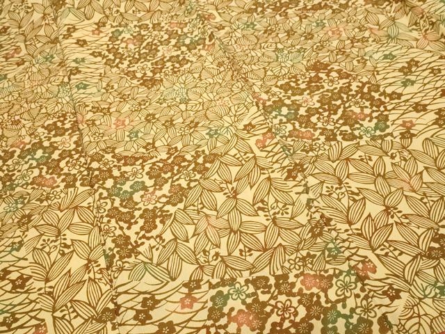 平和屋着物■小紋 型染め 切嵌梅芝草花文 洗える着物 CABF9887ev