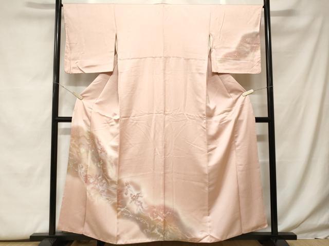 平和屋着物■訪問着 シルエット 枝花文 暈し染め 金銀彩 正絹 逸品 CABF9942ev