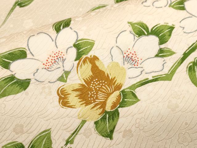 平和屋着物■上質な小紋 枝花文 正絹 逸品 CABF9944ev