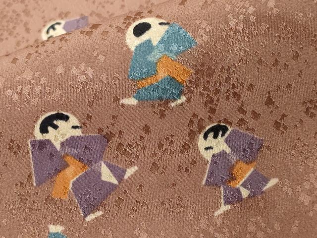 平和屋着物■上質な小紋 唐子 正絹 逸品 CABF9952ev