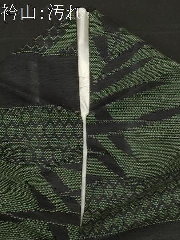 平和屋着物■上質な紬 枝葉横段文 正絹 逸品 CABF9956ev