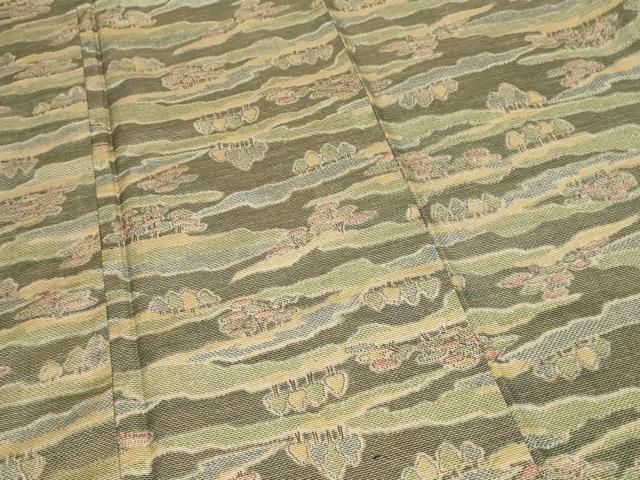 平和屋着物■上質な紬 樹林文 正絹 逸品 未使用 CABF9960ev