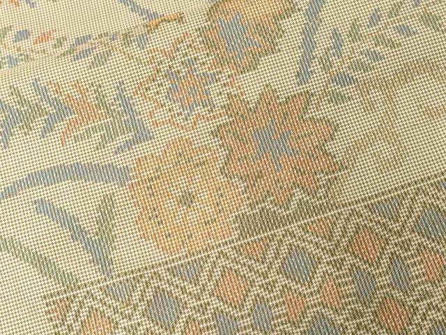 平和屋着物■本場大島紬 7マルキ 草花文 正絹 逸品 CABF9962ev