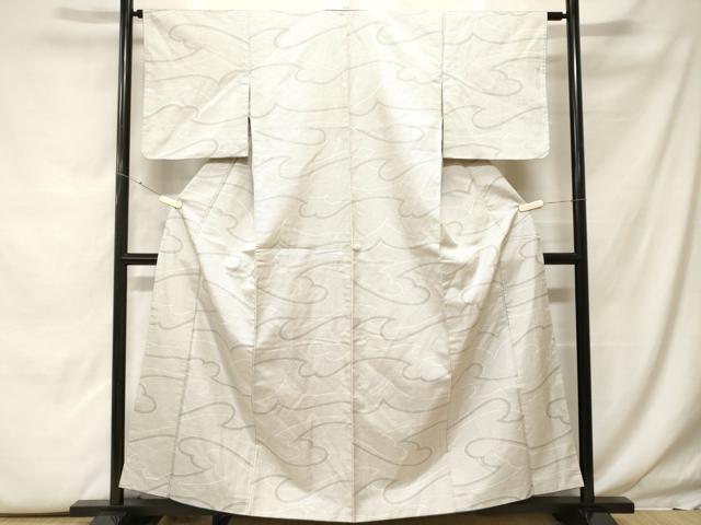 平和屋着物■上質なお召 幾何学文 正絹 逸品 CABF9964ev