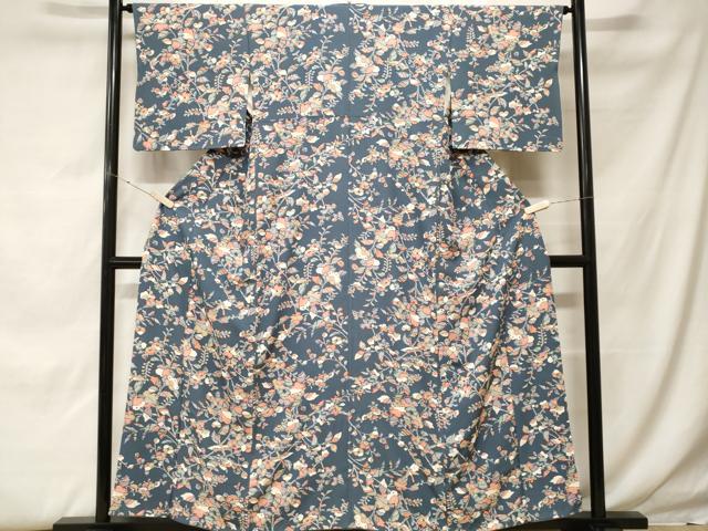 平和屋着物■上質な小紋 枝花鳥文 正絹 逸品 CABF9965ev