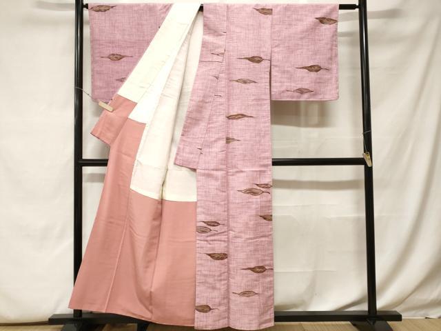 平和屋着物■上質な紬 舞葉文 正絹 逸品 CABF9967ev