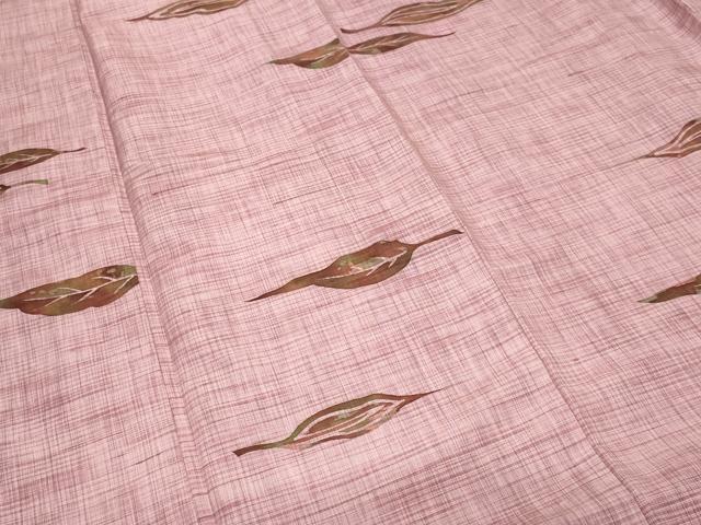 平和屋着物■上質な紬 舞葉文 正絹 逸品 CABF9967ev