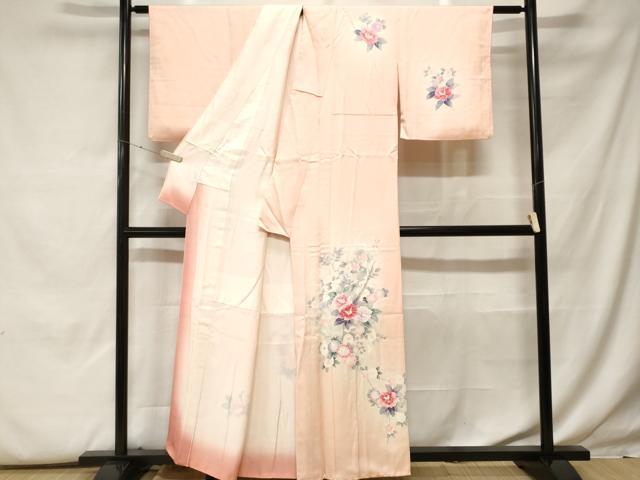 平和屋着物■訪問着 枝花文 暈し染め 正絹 逸品 CABF9969ev