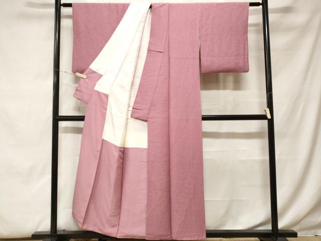 平和屋着物■上質な色無地 霞地紋 菖蒲色 正絹 逸品 CABF9971ev