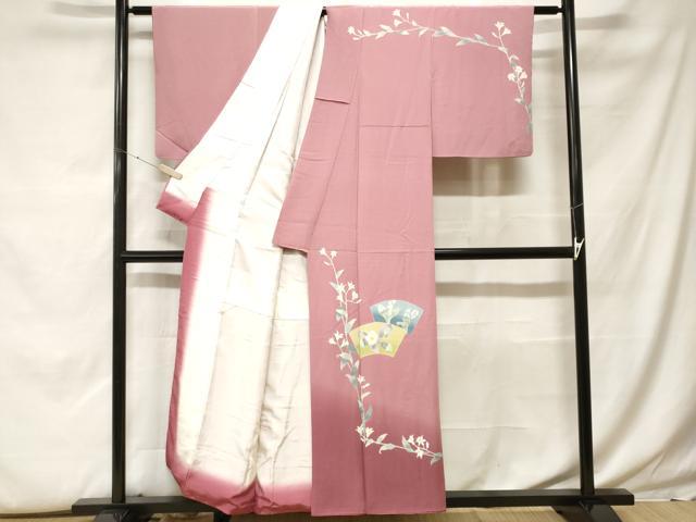 平和屋着物■訪問着 作家物 地紙枝花文 暈し染め 正絹 逸品 CABF9981ev
