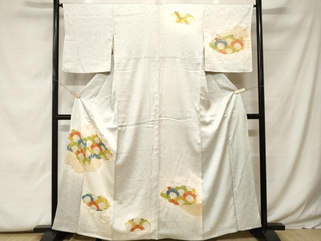 平和屋着物■訪問着 駒刺繍 雲取り吉祥文 暈し染め 金彩 正絹 逸品 CABF9992ev