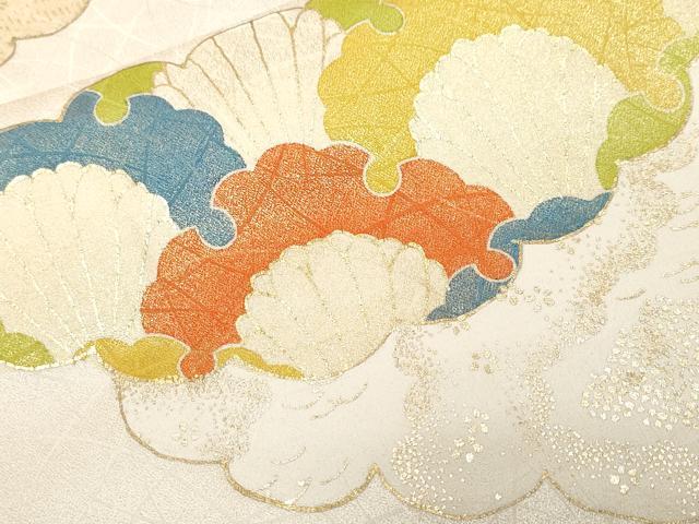 平和屋着物■訪問着 駒刺繍 雲取り吉祥文 暈し染め 金彩 正絹 逸品 CABF9992ev
