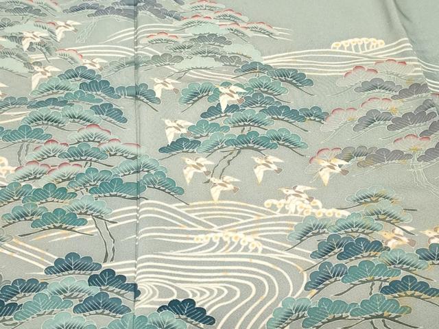 平和屋着物■豪華色留袖 作家物 立波飛鳥松文 正絹 逸品 CABF9995ev