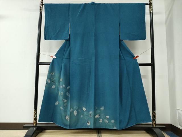 平和屋着物●色留訪問着 舞花文 御召縮緬 正絹 逸品 未使用 CABG0018yc