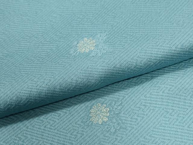 平和屋着物●上質な小紋 作家物 総刺繍 紗綾形菊文 正絹 逸品 未使用 CABG0027yc