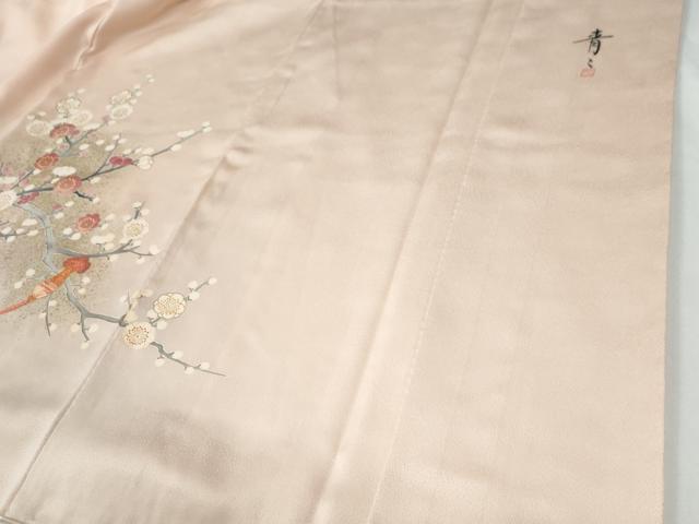 平和屋着物●京友禅の第一人者 松井青々 色留袖 駒刺繍 牡丹花車文 暈し染め 金彩 正絹 逸品 CABG0029yc