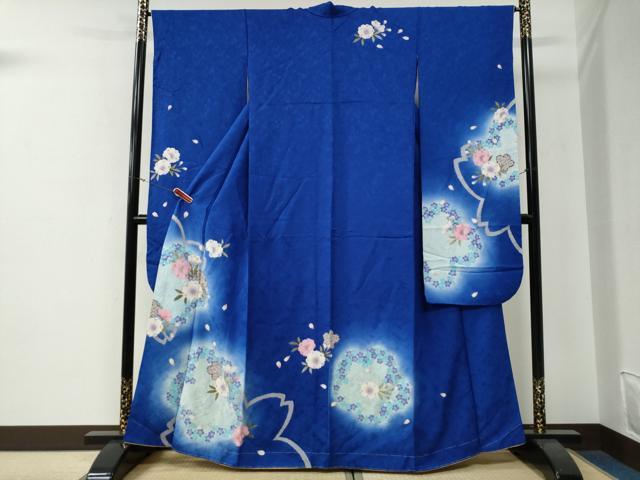 平和屋着物●豪華振袖 舞桜文 ラメ糸 蛍暈し 金彩 正絹 逸品 未使用 CABG0037yc