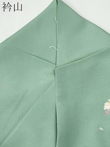 平和屋着物●京加賀友禅 百貫石峰 訪問着 花籠文 松坂屋扱い ロング丈 正絹 逸品 CABG0038yc