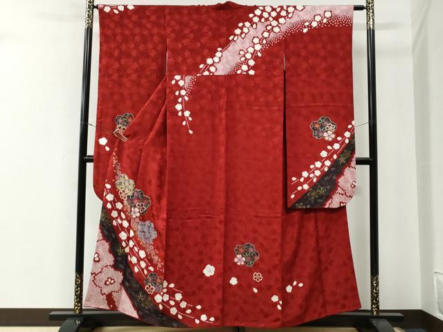 平和屋着物●豪華振袖 駒刺繍 絞り 舞桜文 金彩 やまと誂製 正絹 逸品 未使用 CABG0044yc
