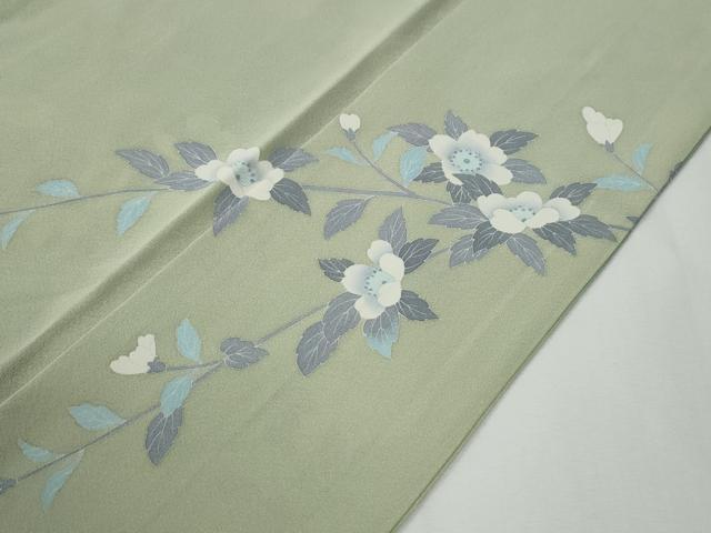 平和屋着物●十日町友禅作家 一梗 訪問着 枝花文 暈し染め 松坂屋扱い 正絹 逸品 CABG0045yc