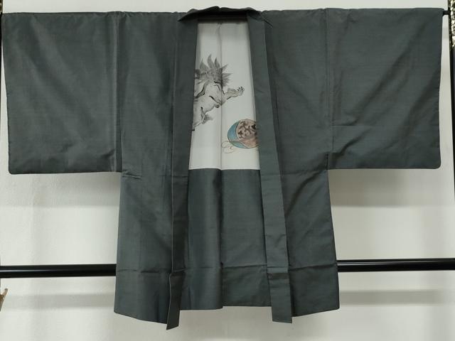 平和屋着物●男性 本場大島紬 アンサンブル 吉祥文 正絹 逸品 CABG0060yc