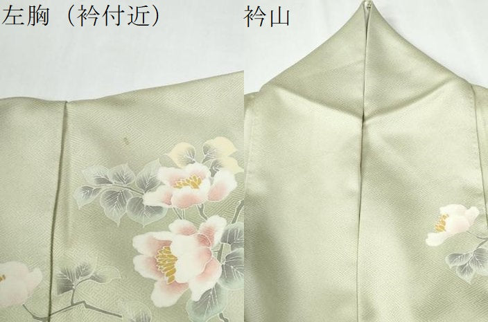 平和屋着物●訪問着 枝花文 暈し染め 正絹 逸品 CABG0069yc