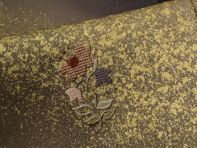 平和屋着物●訪問着 総刺繍 竹屋町刺繍 草花文 暈し染め 金彩 正絹 逸品 CABG0075yc