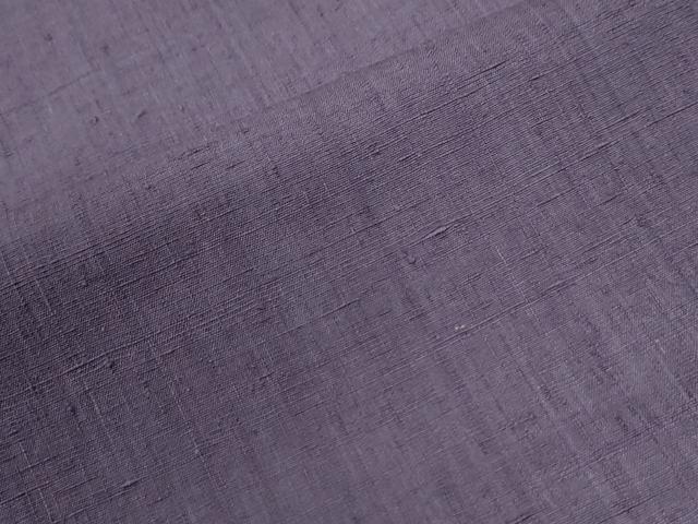 平和屋着物●結城紬 色無地 古代紫色 証紙付き 正絹 逸品 CABG0085yc