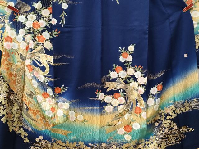 平和屋着物●ブライダルファッションデザイナー・桂由美 振袖 十二単風 束ね熨斗吉祥舞桜文 金彩 正絹 逸品 CABG0090yc