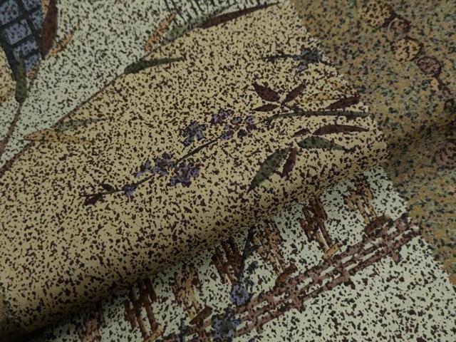 平和屋着物●本場染大島紬 風景間道 正絹 逸品 CABG0093yc