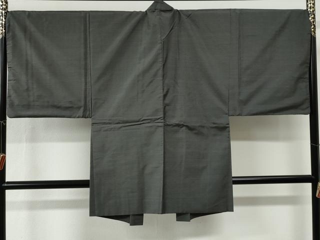 平和屋着物●男性 本場大島紬 アンサンブル 格子 正絹 逸品 CABG0099yc