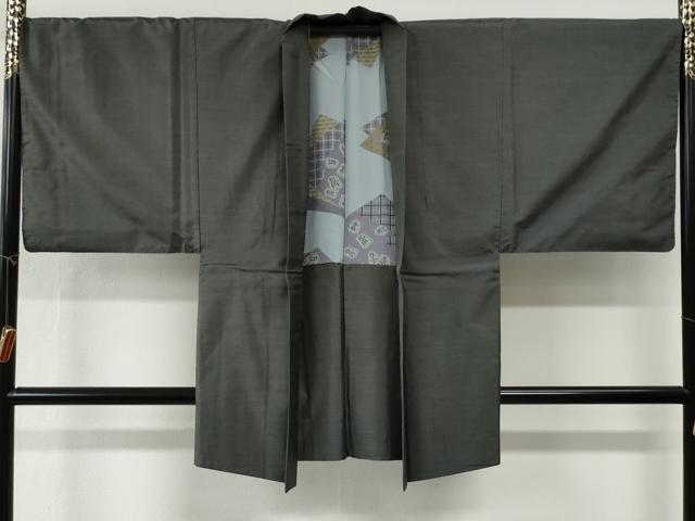 平和屋着物●男性 本場大島紬 アンサンブル 格子 正絹 逸品 CABG0099yc