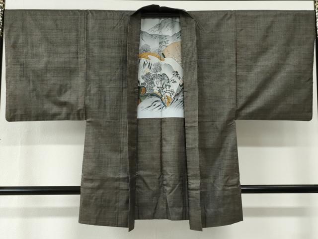 平和屋着物●男性 本場大島紬 アンサンブル 100亀甲 総詰め 正絹 逸品 CABG0106yc