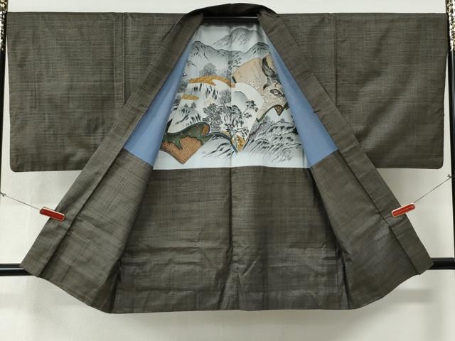 平和屋着物●男性 本場大島紬 アンサンブル 100亀甲 総詰め 正絹 逸品 CABG0106yc