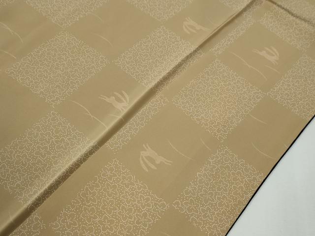 平和屋着物●色留訪問着 作家物 猫 舞花文 やまと金ラベル 正絹 逸品 CABG0121yc
