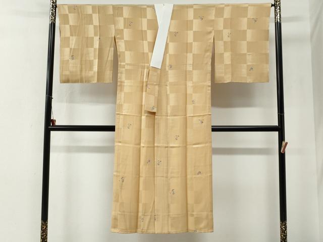 平和屋着物●長襦袢 無双仕立て ミミズク やまと金ラベル 正絹 逸品 未使用 CABG0129yc