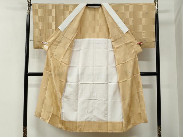 平和屋着物●長襦袢 無双仕立て ミミズク やまと金ラベル 正絹 逸品 未使用 CABG0129yc