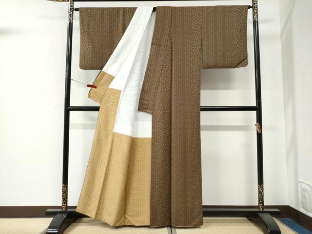 平和屋着物●上質な小紋 舞花文 正絹 逸品 CABG0141yc