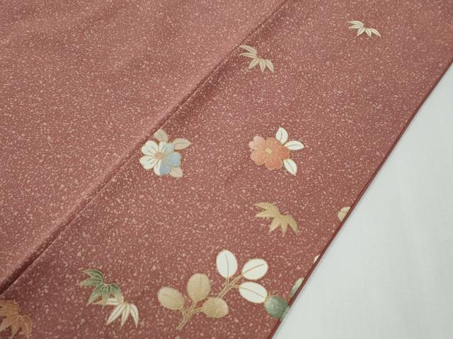 平和屋着物●訪問着 刺繍 扇面吉祥花蝶文 金彩 正絹 逸品 CABG0144yc